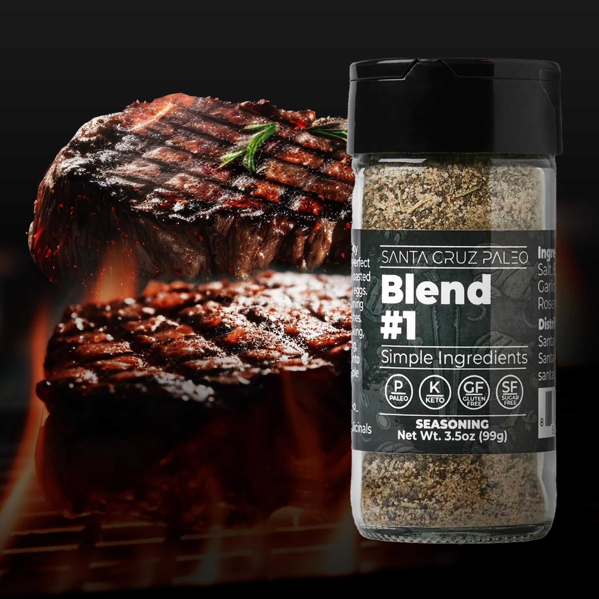 Santa Cruz Paleo Seasoning Blend on chicken showcases garlic and rosemary together.