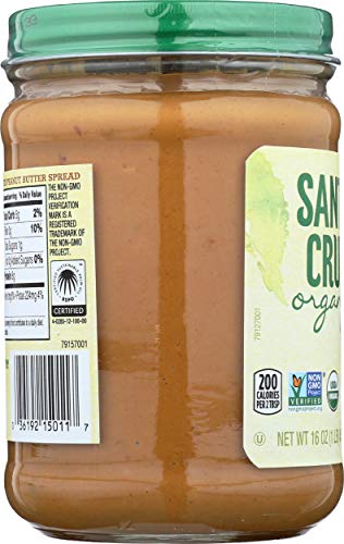Santa Cruz Organic peanut butter 16oz palm oil ingredient emphasis