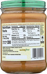 Santa Cruz Organic peanut butter dark roast 16oz texture close-up showing creaminess