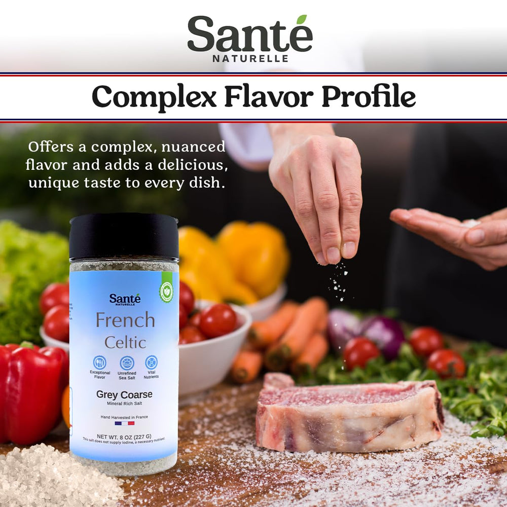 Sante Naturelle Celtic Salt finishing dust on a completed dish