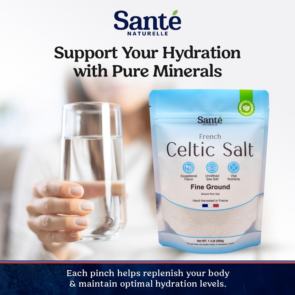Sante Naturelle Celtic Salt dissolves easily in boiling water for soups and pasta
