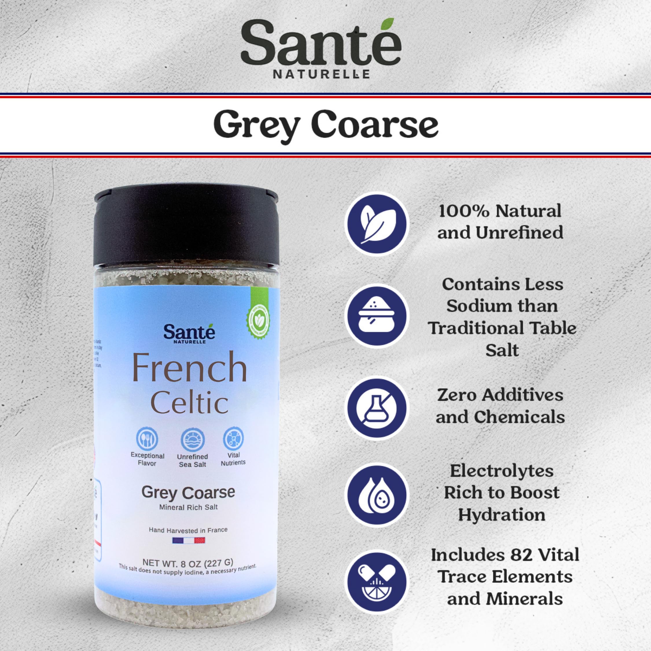 Sante Naturelle Celtic Salt sprinkled on roasted vegetables to boost flavor