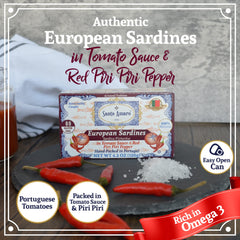 Santo Amaro hand-packed sardines from Portugal reflect artisanal craft.