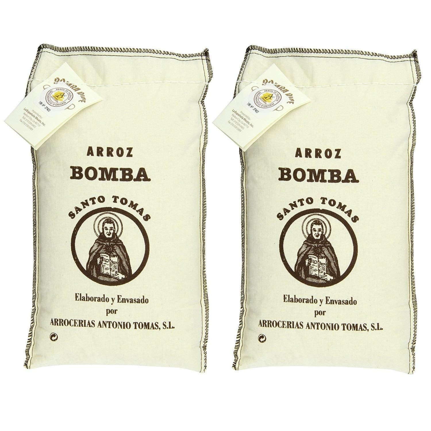 Santo Tomas Bomba Rice pack of 2, ideal for paella and saffron-infused dishes