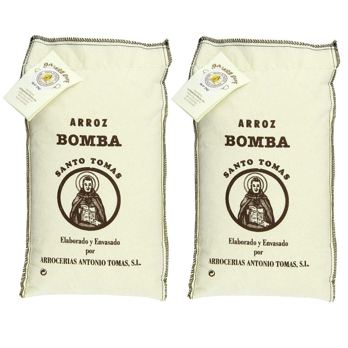 Santo Tomas Bomba Rice pack of 2, ideal for paella and saffron-infused dishes