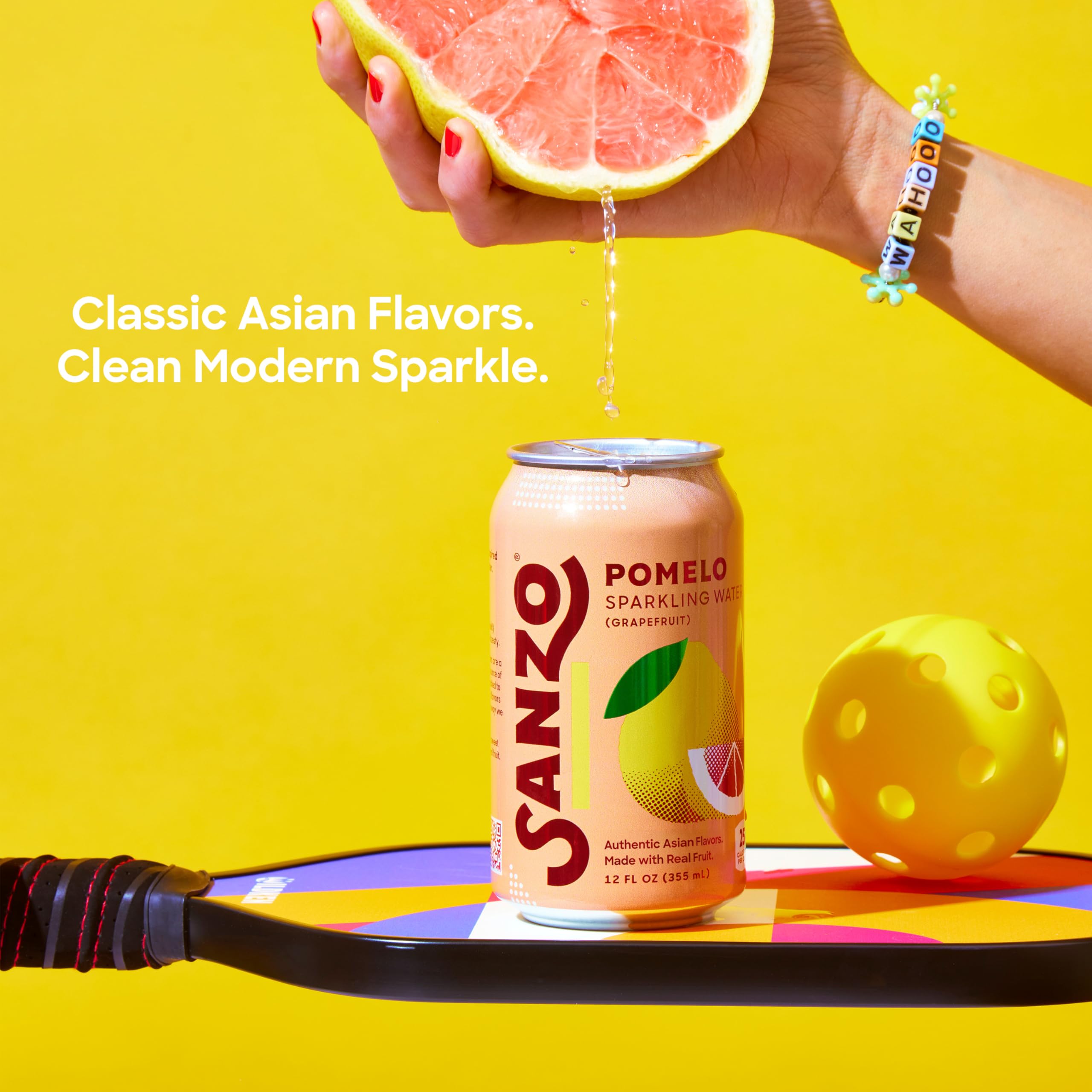 Sanzo Pomelo Grapefruit pack of cans for convenient on-the-go hydration.