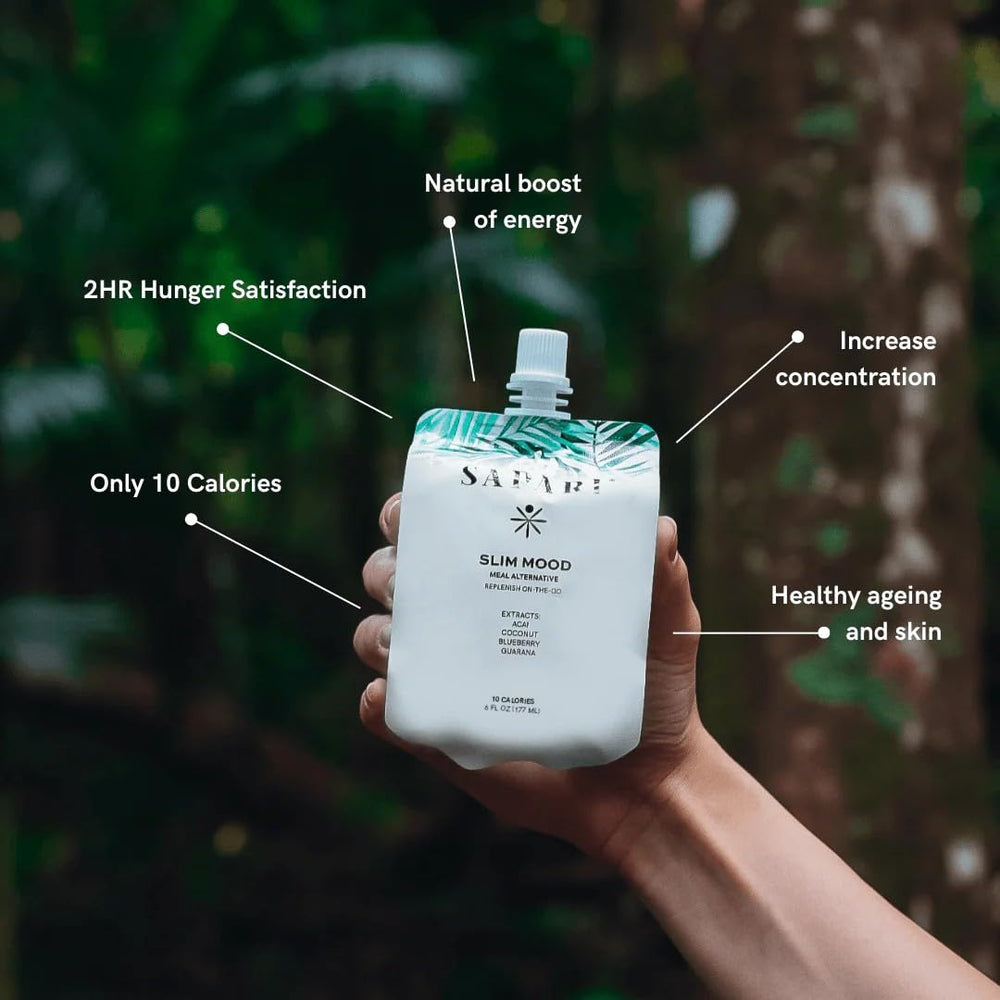 Close-up of Sapari Slim Mood ingredients blend for active days