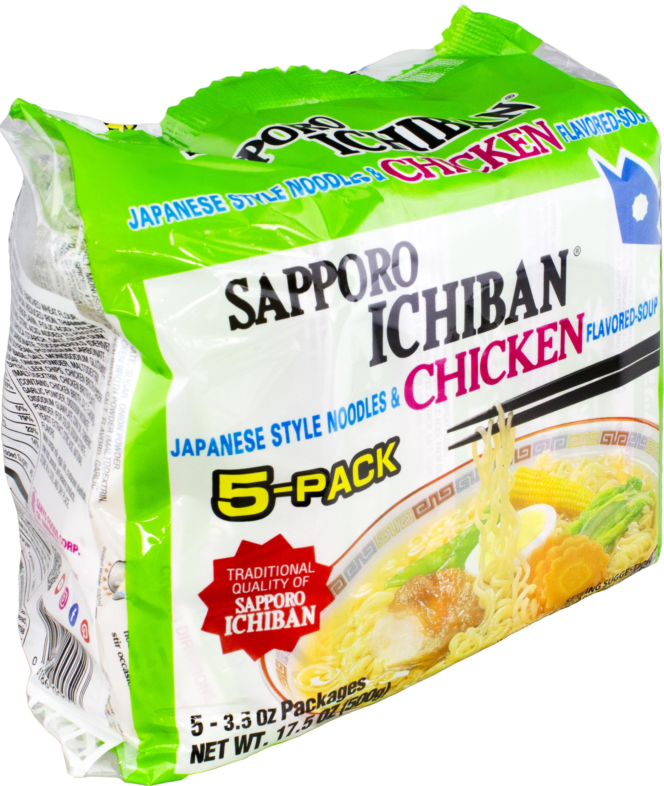 Sapporo Ichiban Chicken Flavored Noodle Soup ready in minutes.