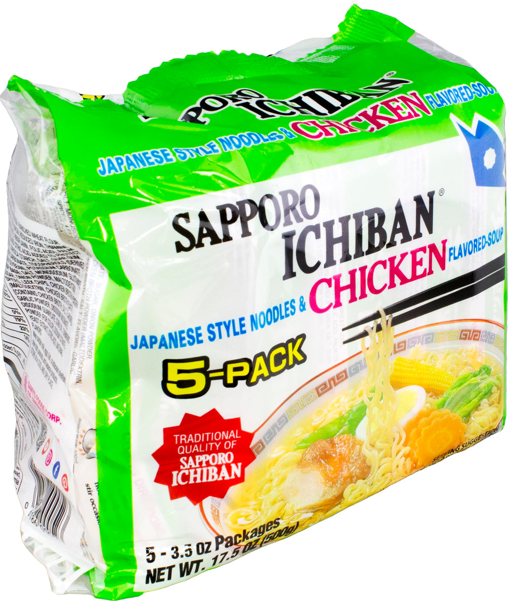 Sapporo Ichiban Chicken Flavored Noodle Soup ready in minutes.