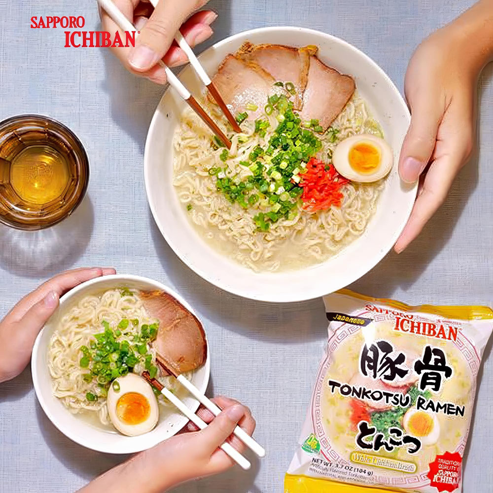 Sapporo Ichiban pack of 24 pouches for busy households.