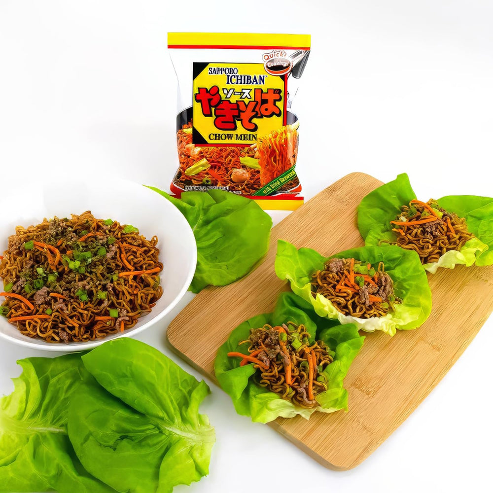 Sapporo Ichiban Yakisoba noodles stirred to savory weeknight dinner.