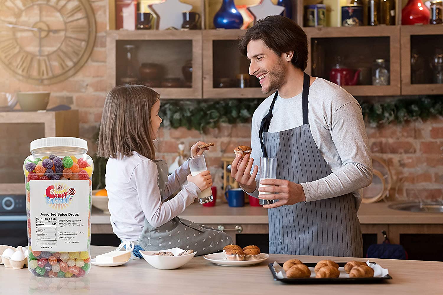 Sarah's Candy Factory reusable jar image, keeps treats fresh between uses.