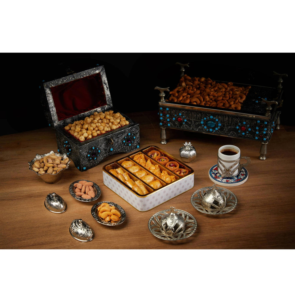 Baklava pairing with tea or coffee for a comforting ritual.