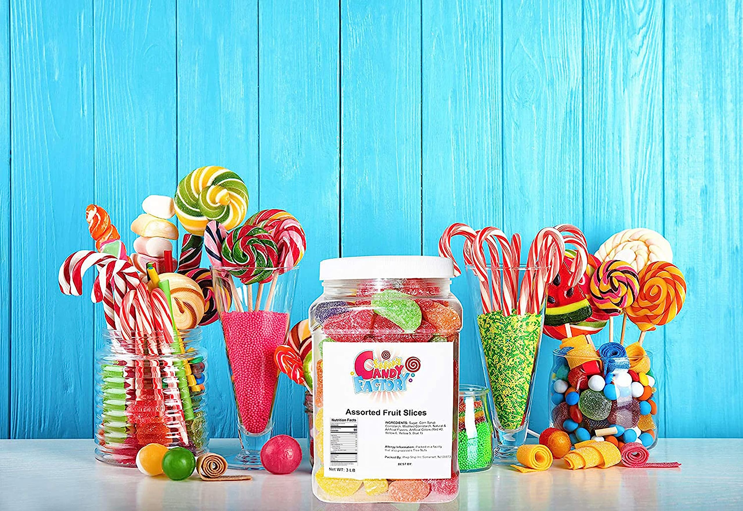 Sarah's Candy Factory bite-size fruit slices—perfect snack during work breaks.
