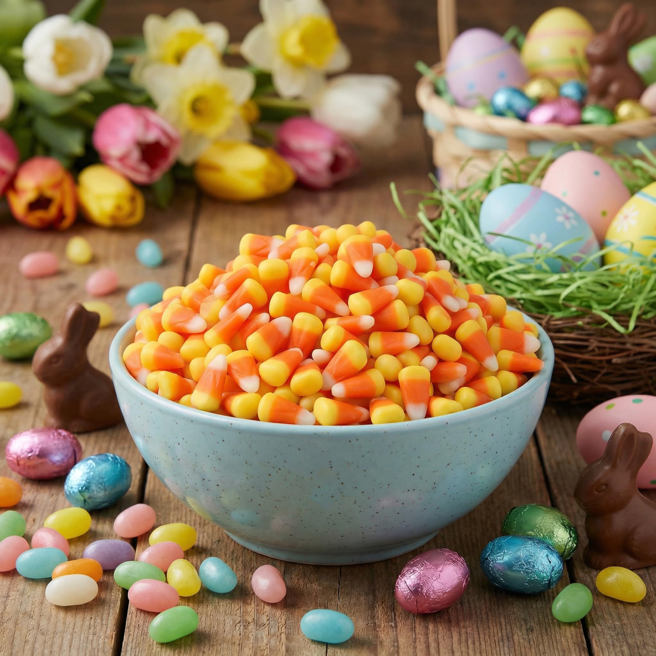 Sarah's Candy Factory candy corn jar seal helps keep freshness.