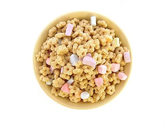 Sarah's Candy Factory jar keeps marshmallows fresh with resealable lid.