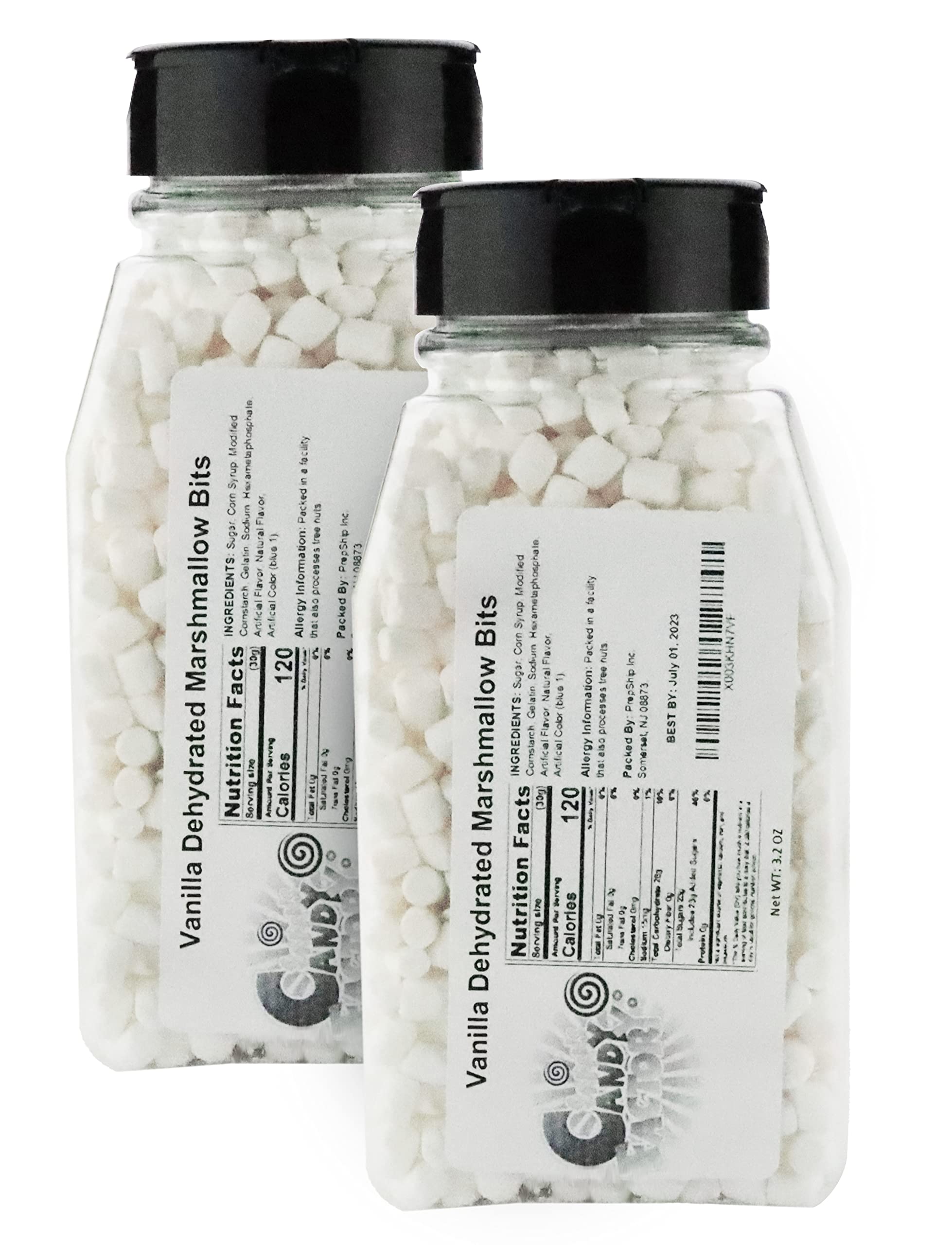 Close-up of vanilla mini marshmallow bits for cereal topping.