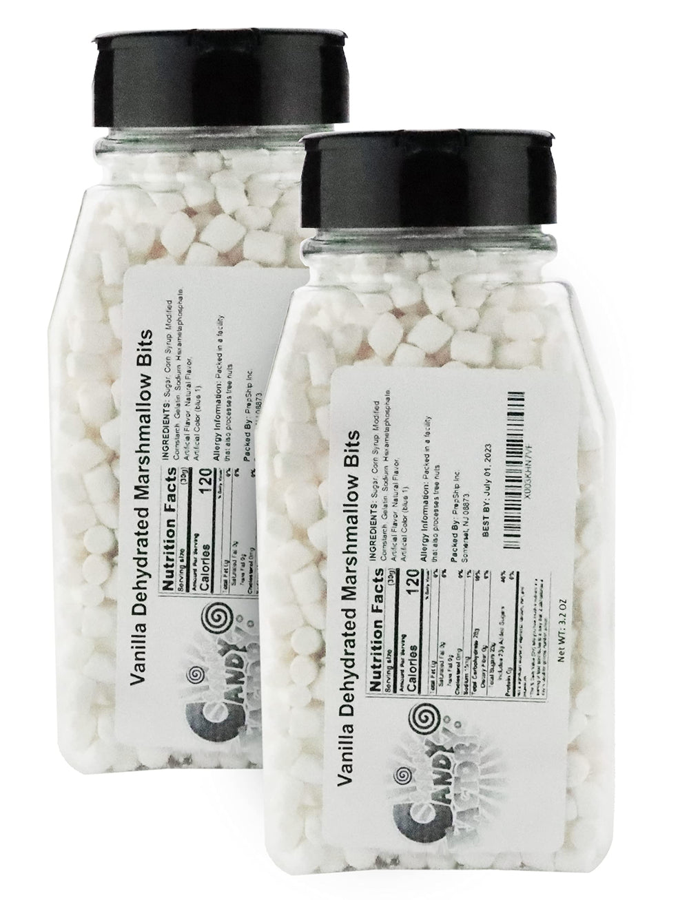 Close-up of vanilla mini marshmallow bits for cereal topping.