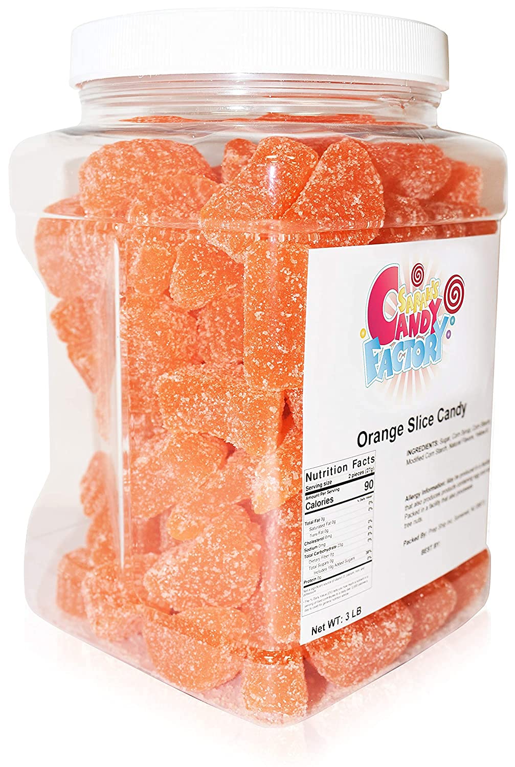 Sarah's Candy Factory orange slices highlight vibrant wedges ideal for party snack platters.