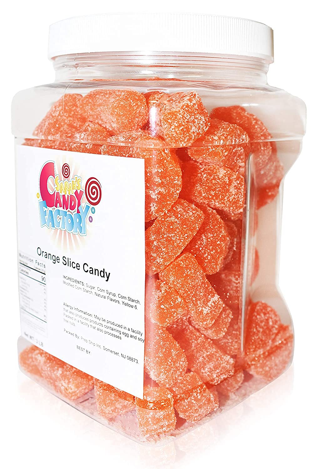 Sarah's Candy Factory jar-packaged candy is convenient for gifts and celebrations.