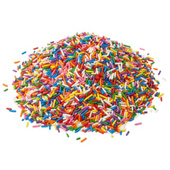 Sarah's Candy Factory rainbow sprinkles on bulk bag brighten baked goods