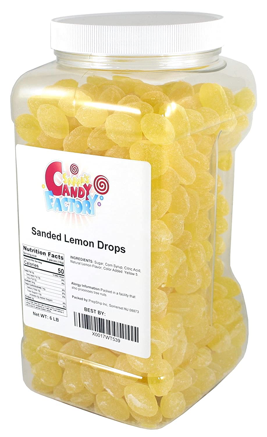 Close-up of sanded texture showing tangy lemon sweetness from Sarah's Candy Factory