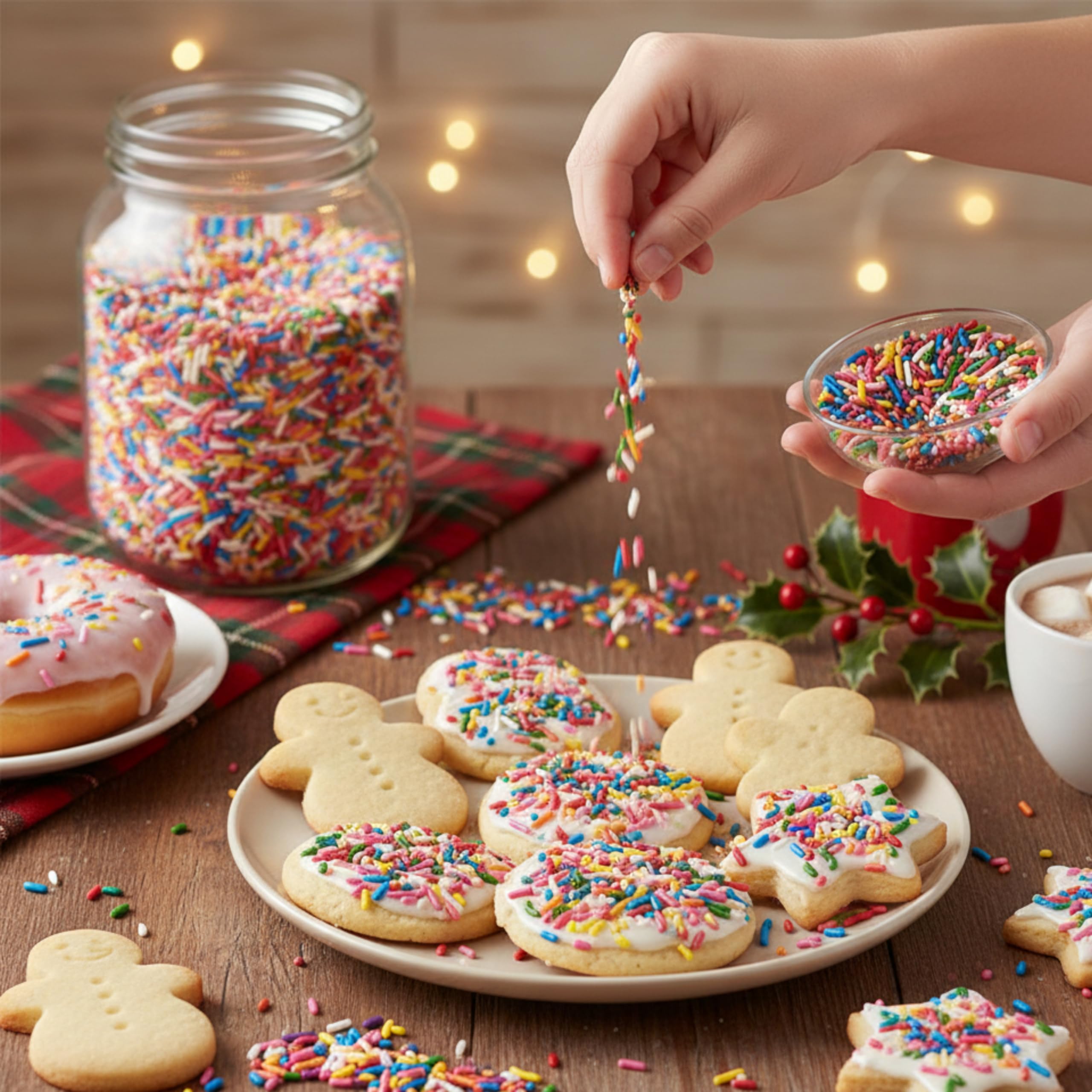 Sarah's Candy Factory sprinkles add sparkle to donuts