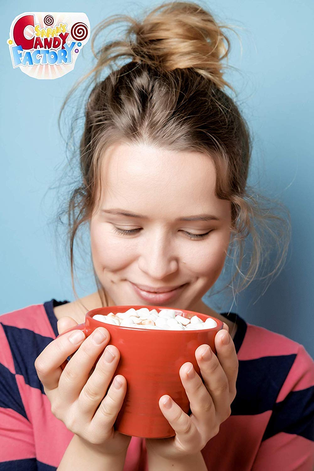 Mini dehydrated marshmallows topping hot chocolate by Sarah's Candy Factory