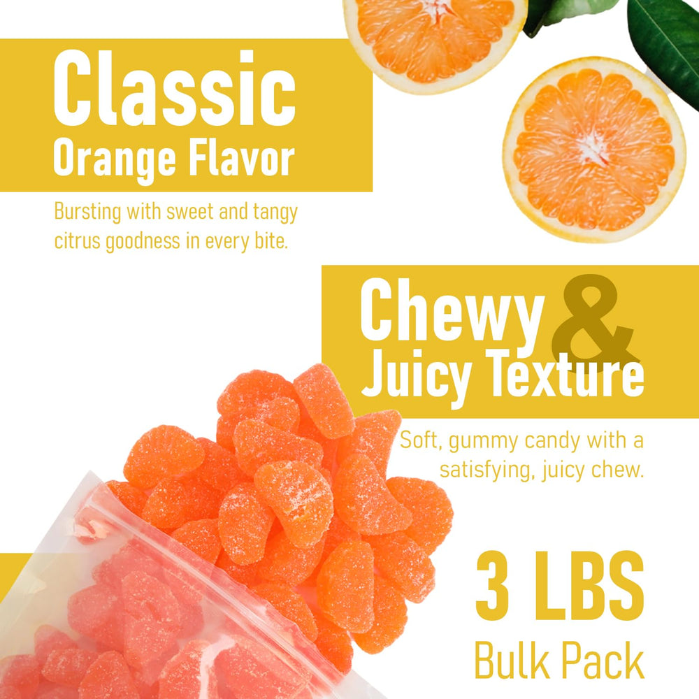 Party platter idea with Sarah's Candy Factory orange slices gummies for gatherings.