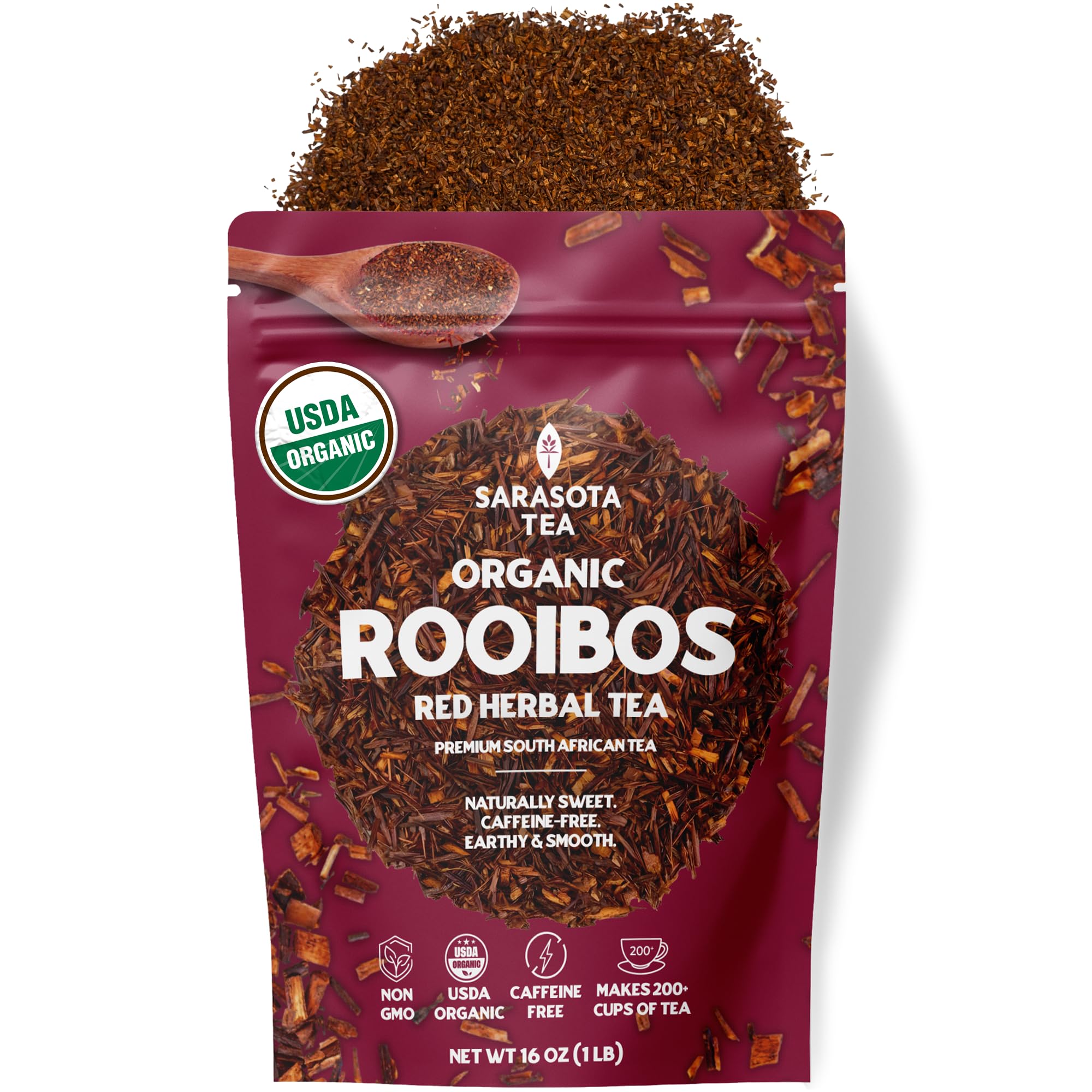 Sarasota Rooibos loose leaf tea bulk bag ready for daily brewing