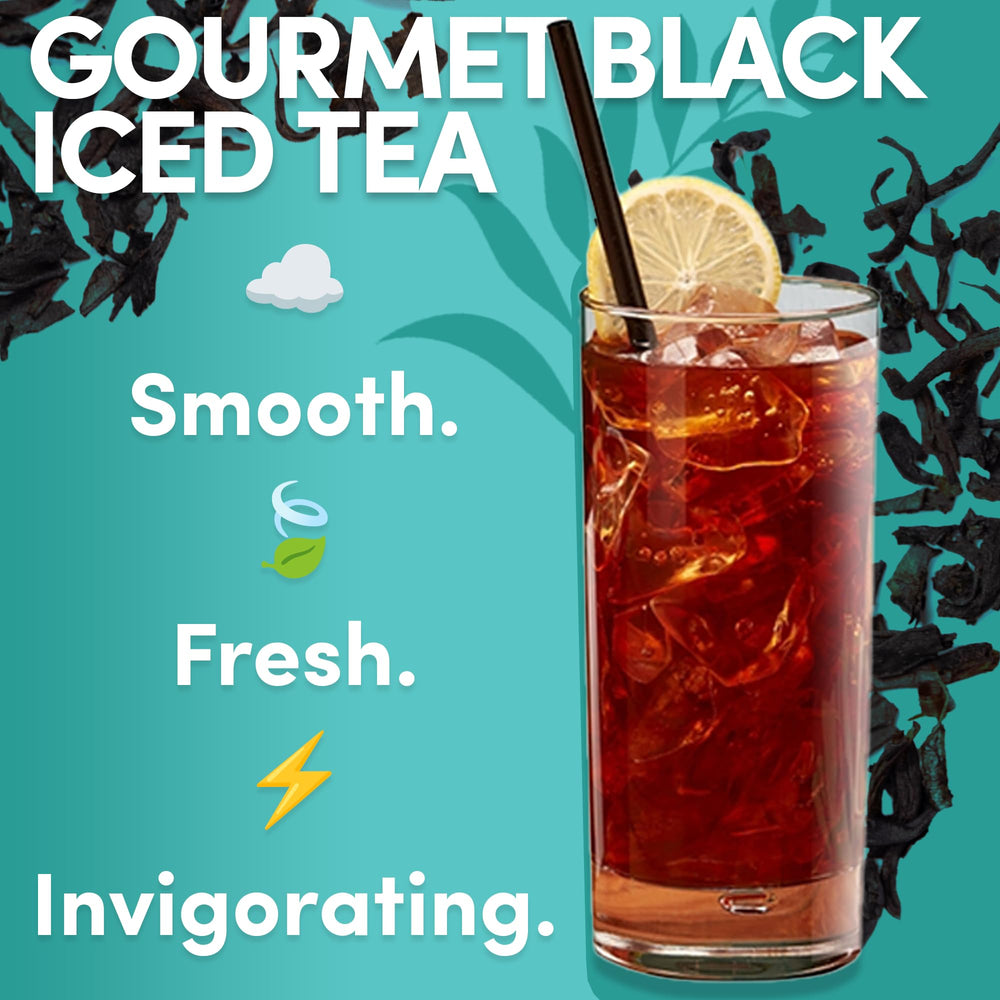 Sarasota Tea orange pekoe black tea blend highlighting bright, citrus notes.