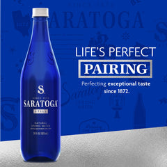 Saratoga bottles made from 100 percent recycled plastic.