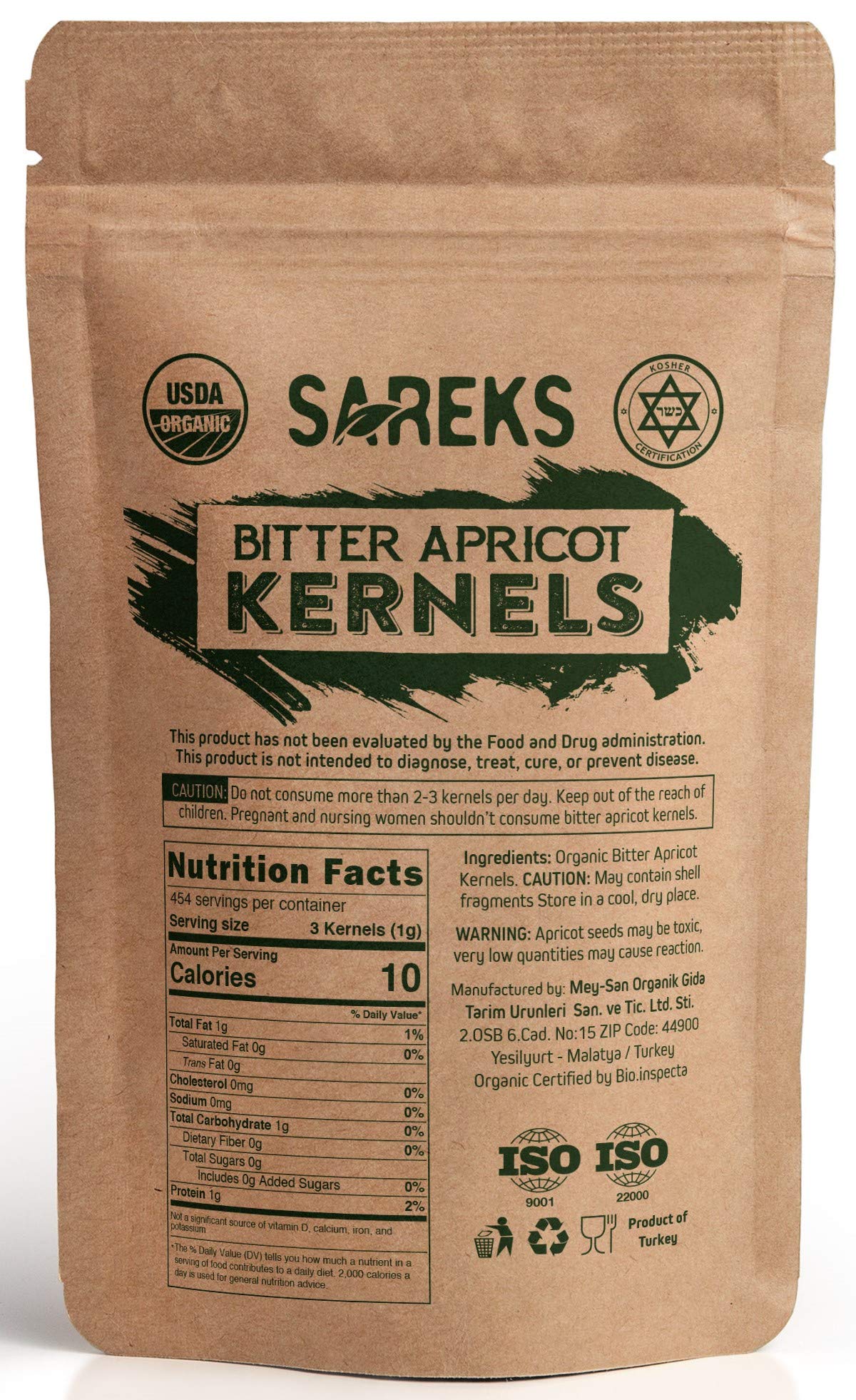 SAREKS bag resealable packaging preserves freshness between uses.