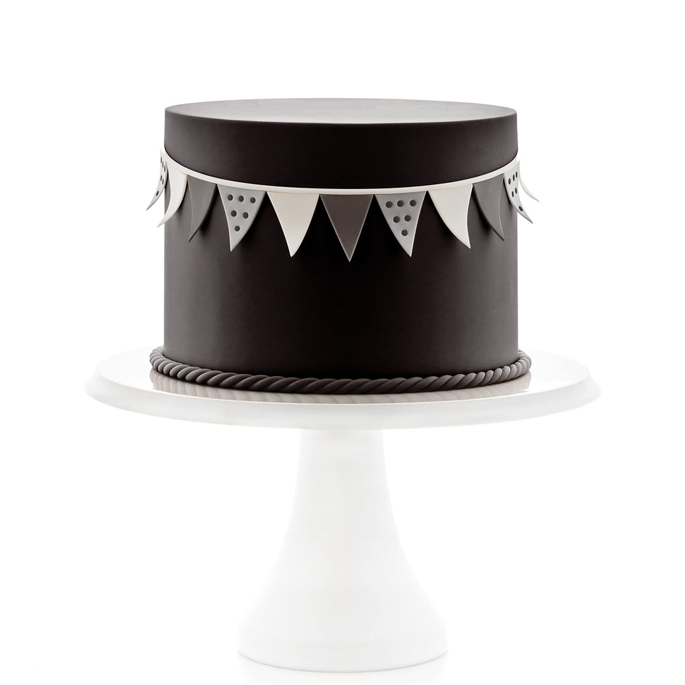 Satin Ice Black fondant blended to create a custom shade.