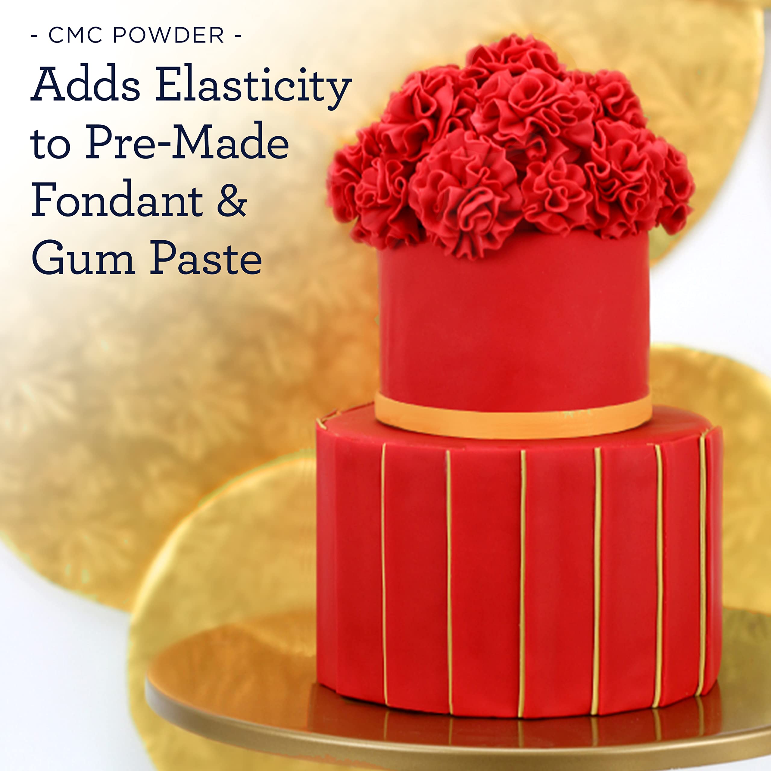 Satin Ice CMC Powder whisked into fondant to increase strength.
