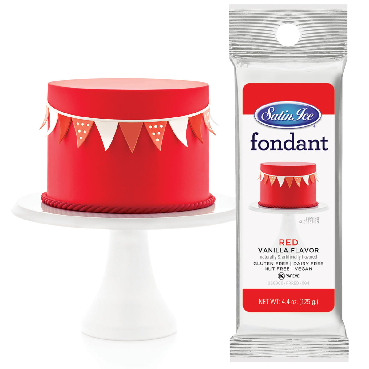 Satin Ice red fondant pack ideal for smooth cake covering