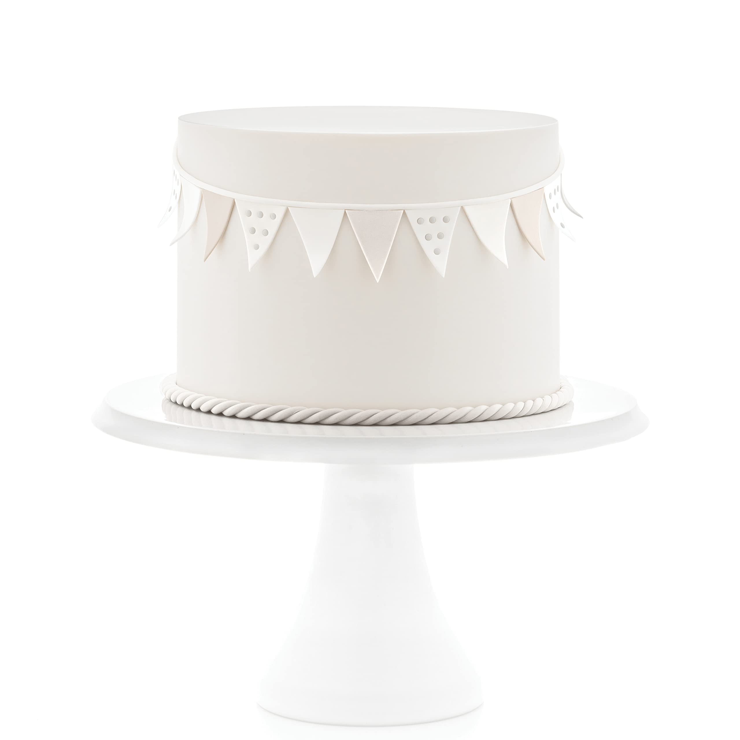 Satin Ice fondant white covers cake with even surface.