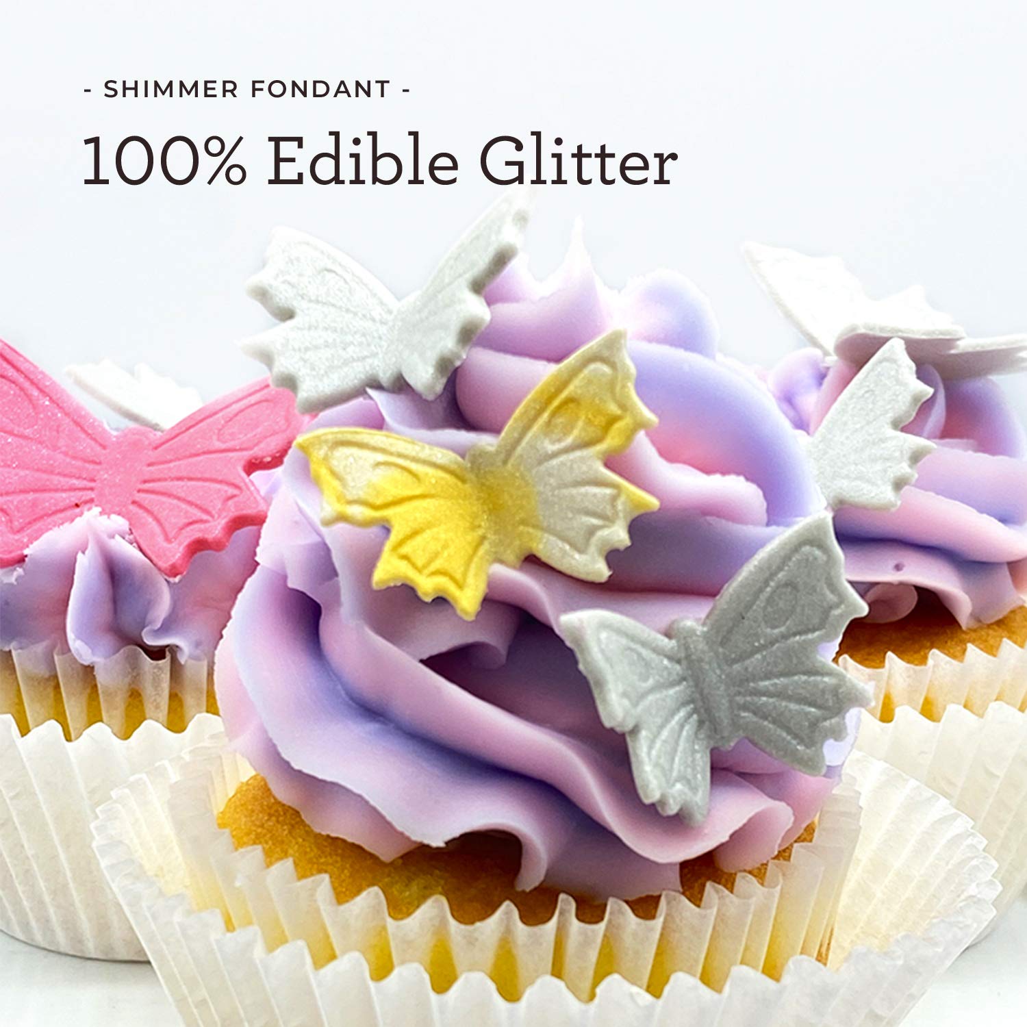 Satin Ice Gold Shimmer Fondant embellished cake with edible glitter