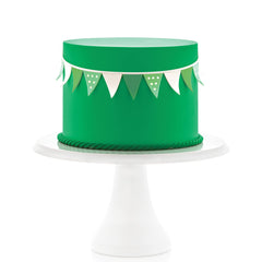 Satin Ice green fondant cut-out shapes for festive details.
