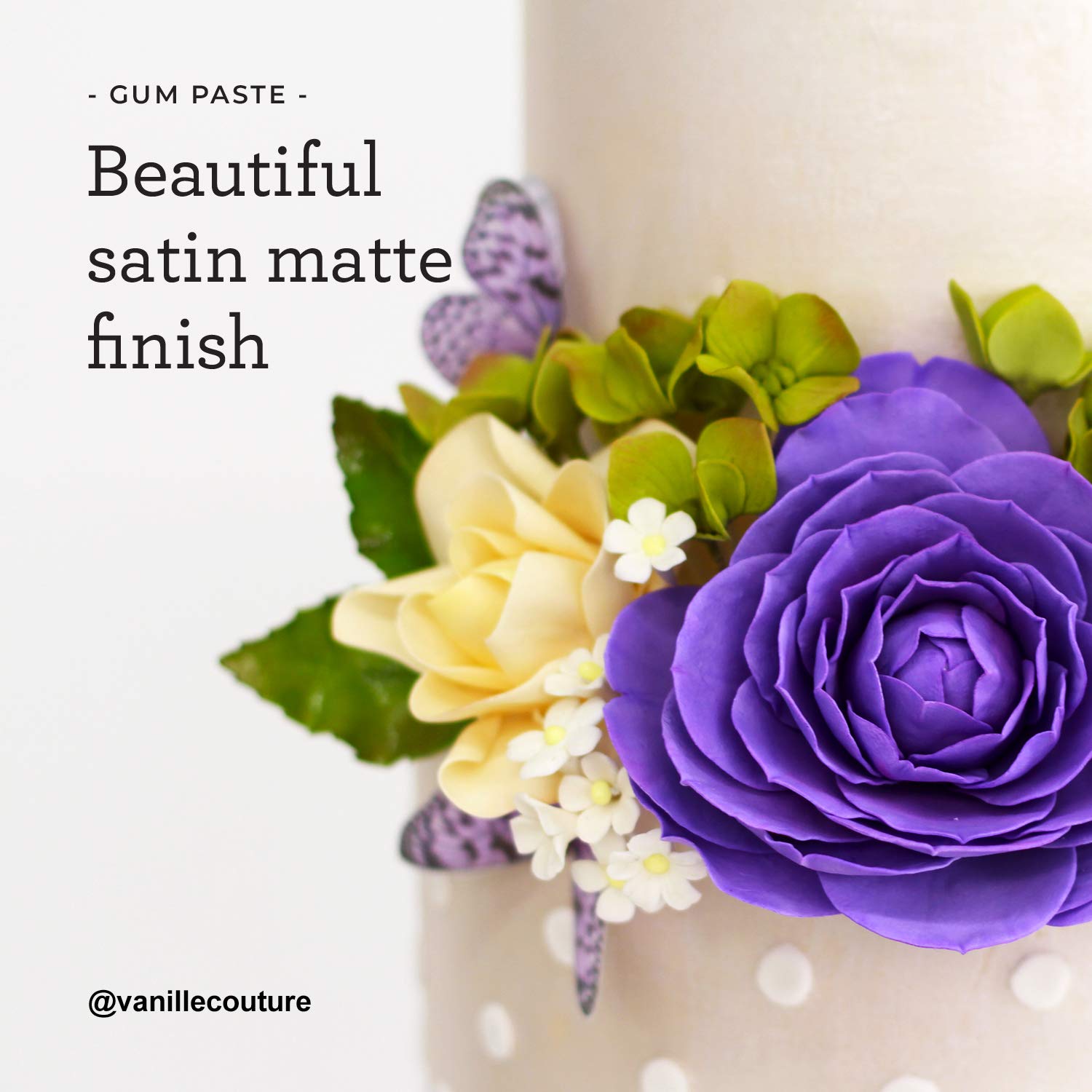 Satin Ice gum paste mixed with fondant for added strength