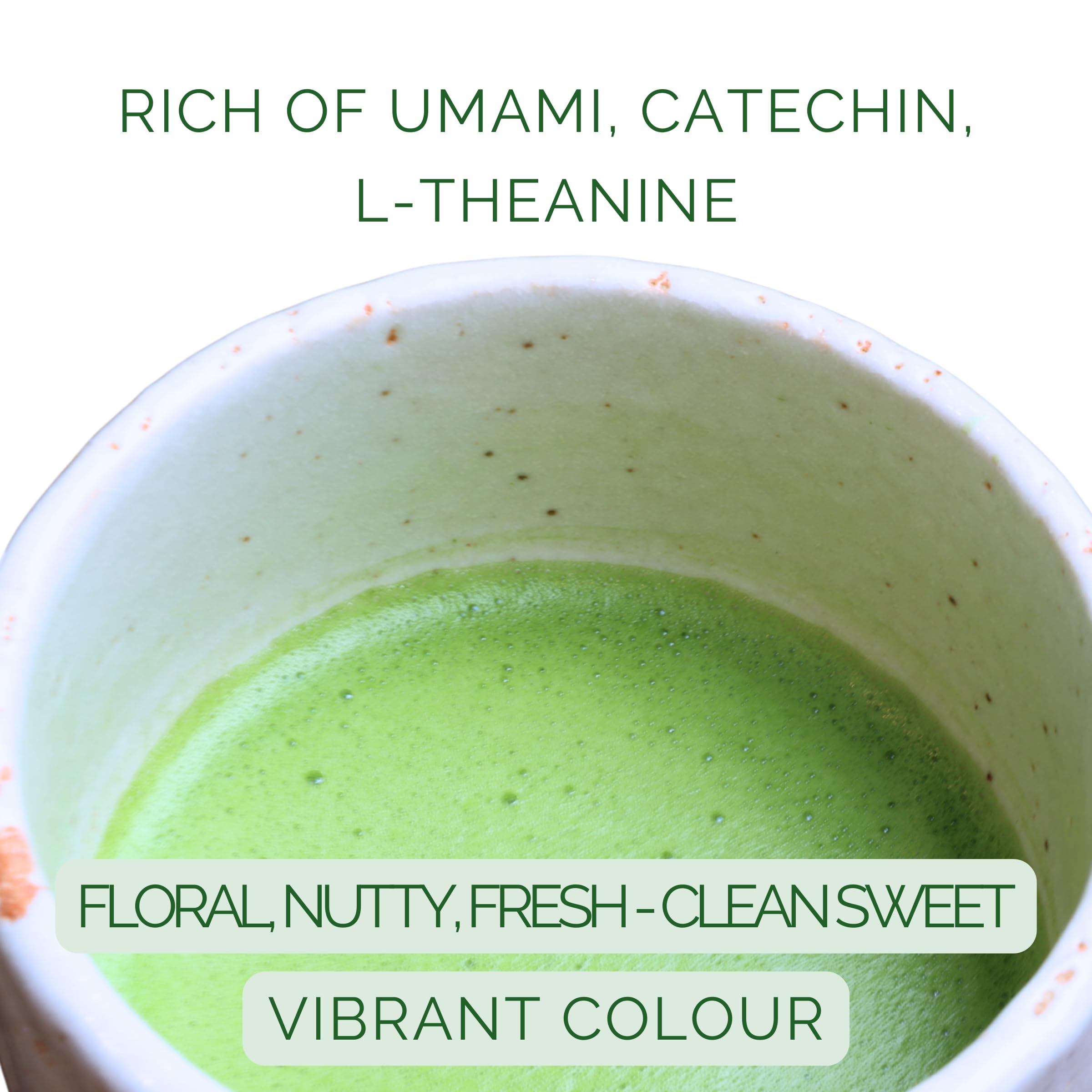 Satoen matcha powder in baking setup hints at versatility
