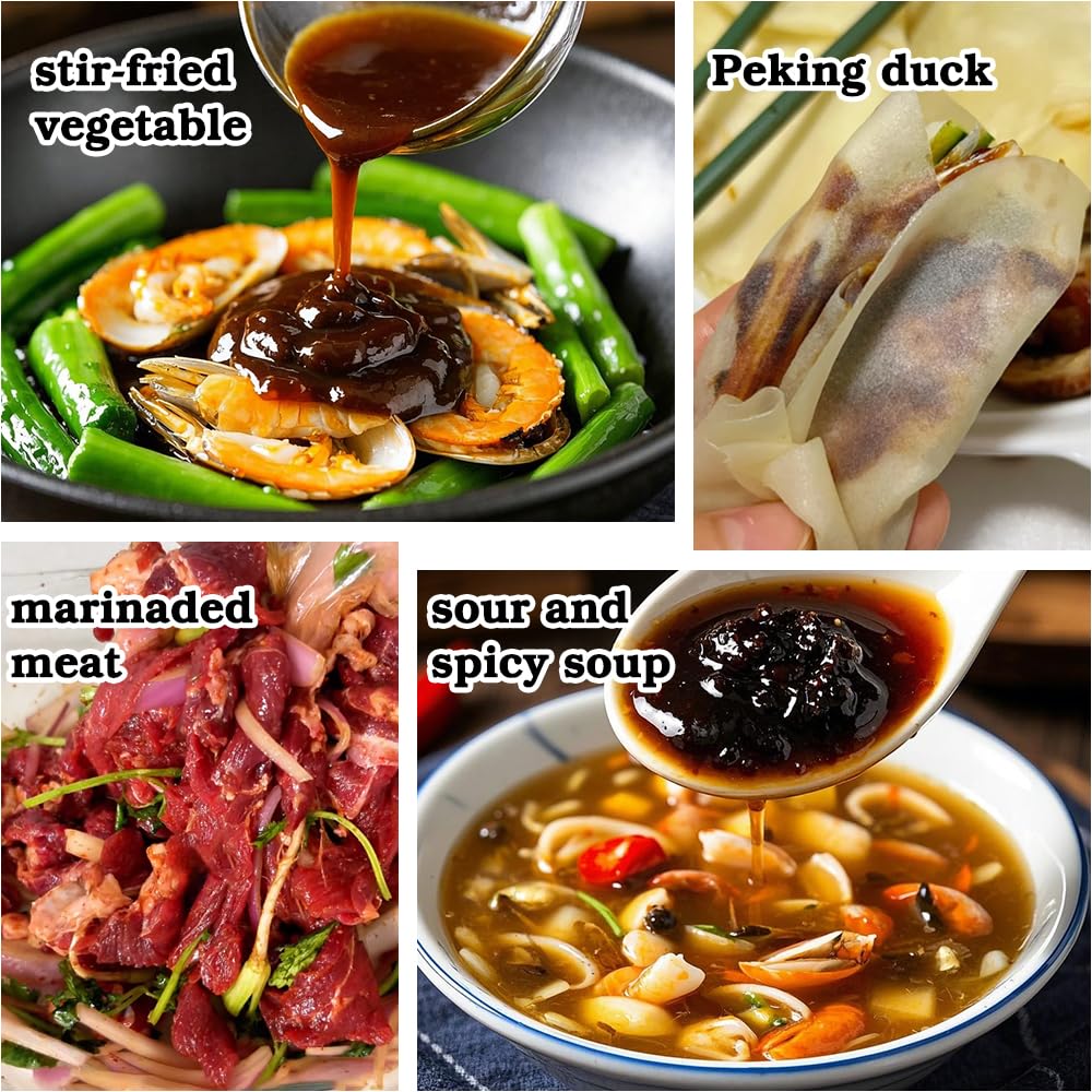 Dumplings served with Sauce Grandmaster hoisin sauce for dipping.