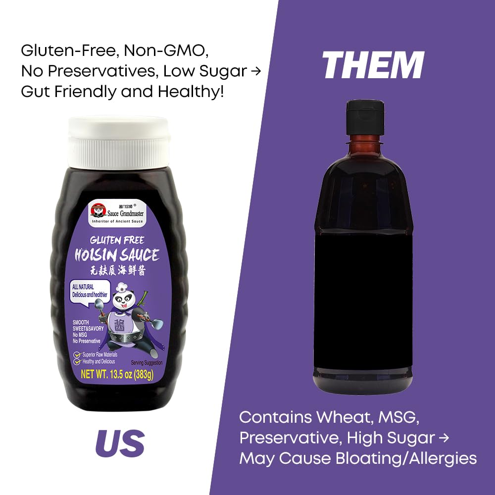 Glossy Sauce Grandmaster bottles on kitchen counter for quick flavor upgrades.