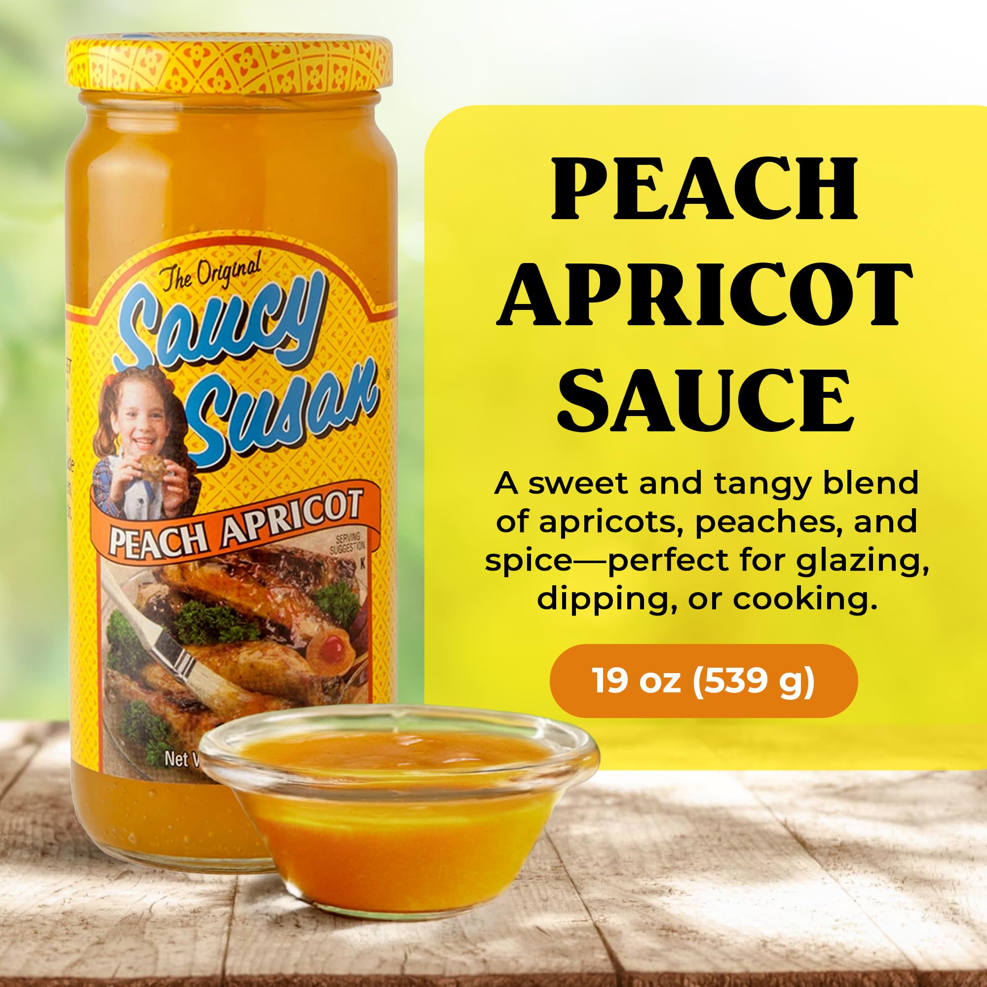 Saucy Susan Peach Apricot Original Sauce brushed on chicken during cooking.