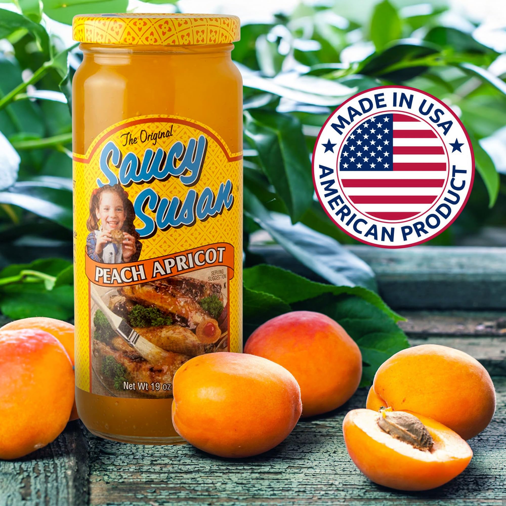 Saucy Susan Peach Apricot Original Sauce ready to use from the jar.