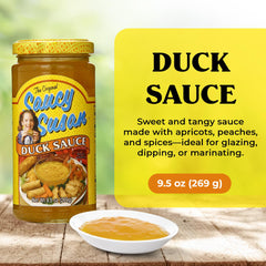 Saucy Susan Peking Duck Sauce jar real fruit flavor ideal for marinating chicken