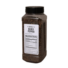 Sauer's Whole Black Pepper 1lb canister for fresh-ground flavor.