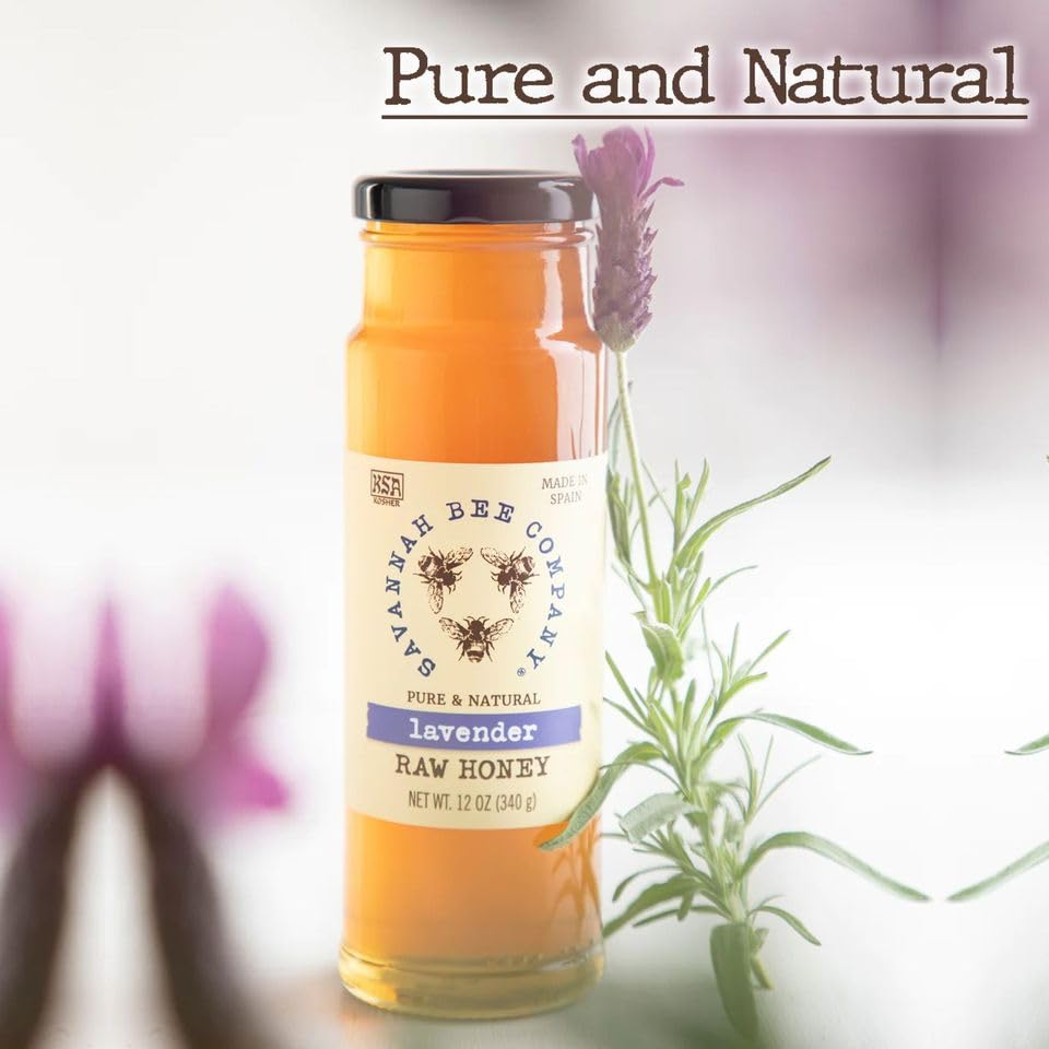Savannah Bee Company Honey Lavender label detail — natural sweetness on display
