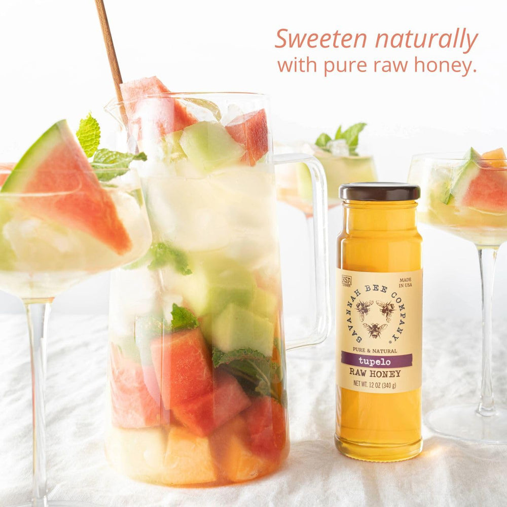 Savannah Bee Tupelo honey dessert glaze adds smooth sweetness