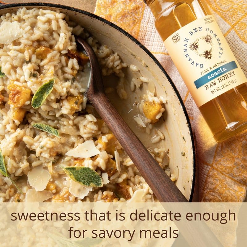 Savannah Bee honey bottle label emphasizing Georgia-sourced premium sweetness for your pantry.